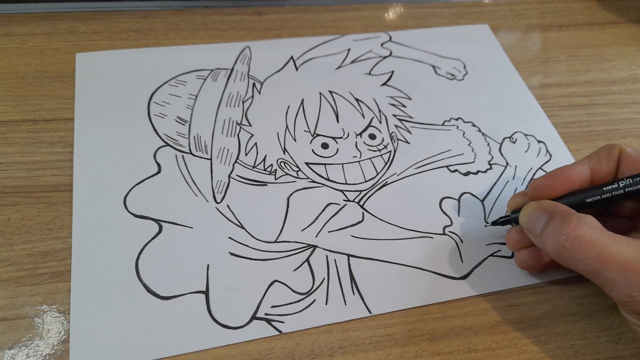 COMO DESENHAR O LUFFY DO ANIME ONE PIECE 